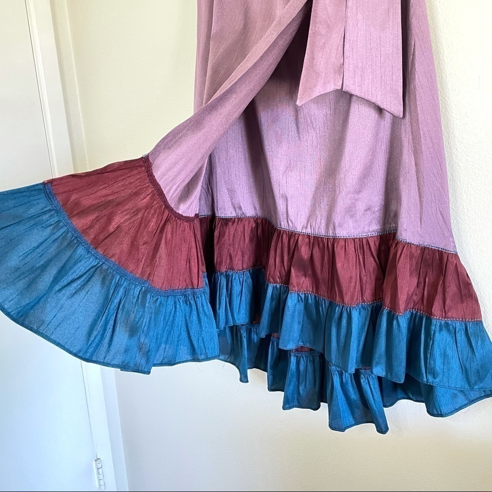 NWT Anthropologie Sachin & Babi Colorblocked Ruffle Wrap Midi Maxi Skirt 4 - Picture 12 of 16